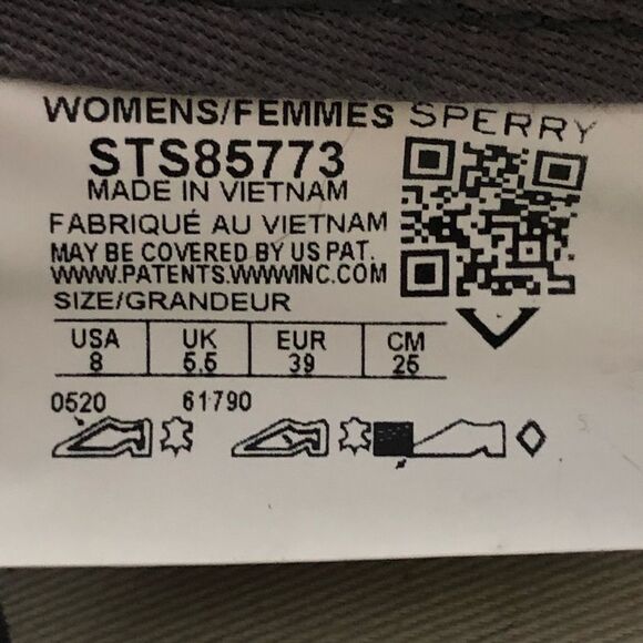 Sperry Top Sider womens memory foam shoes slip on sneakers gray white size 8 - Picture 6 of 8